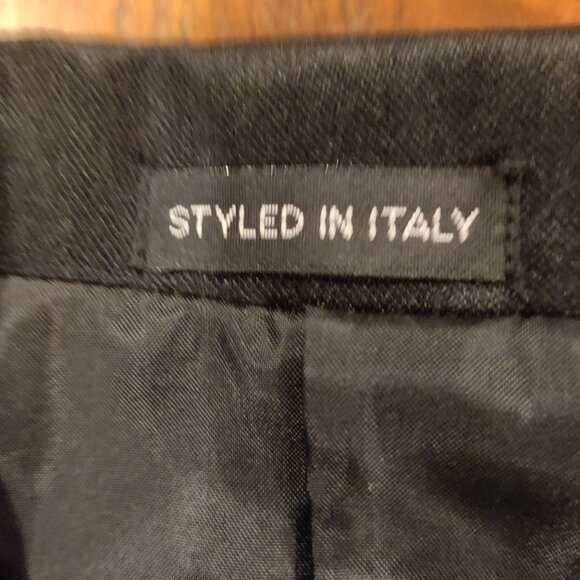 Italian Made Double Breasted Black Suit Teen Boy Size 18 - Picture 5 of 5